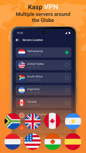 سرور اختصاصی vpn برای استریم و گیم در برنامه Kasp VPN