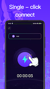 محیط کاربری و صفحه اتصال موفق فیلترشکن سریع تلگرام vpn برای اندروید بدون قطعی