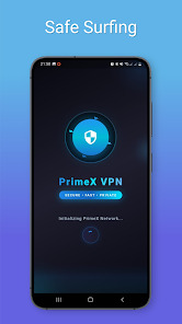 اسکرین شات محیط اتصال سریع فیلترشکن PrimeX برای اینترنت ملی و