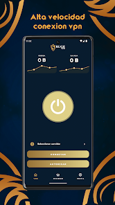 محیط کاربری ساده و دکمه اتصال تکلمسی در فیلترشکن پرسرعت و قوی اندروید RugeVPN