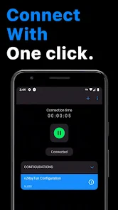 نمایش صفحه اتصال موفق و پرسرعت به سرور در برنامه