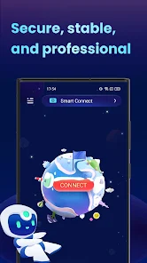 دکمه اتصال سریع و فعال در نسخه جدید فیلترشکن قوی World VPN برای گوشی اندروید