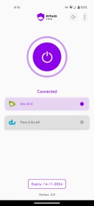 منوی اصلی و کلید اتصال در دانلود فیلتر شکن قوی VPN رایگان برای اندروید با لینک مستقیم