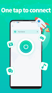 صفحه اتصال خودکار و اسمارت کانکشن فیلتر شکن قوی Fast VPN در اینترنت همراه اول و ایرانسل