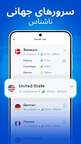 سرورهای جهانی فیلتر شکن پرسرعت و قوی اندروید همراه اول و ایرانسل با پینگ پایین برای ترید و بازی