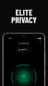 وضعیت اتصال موفق و فعال فیلتر شکن قوی Flaris VPN با رابط کاربری رآکتور