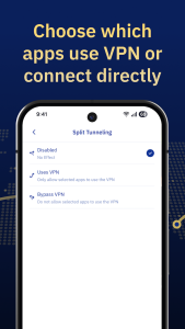 تنظیمات بخش choose which apps use VPN or connect directly در فیلترشکن فورت
