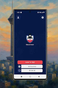 دکمه اتصال با یک ضربه در بهترین فیلترشکن VPN رایگان برای گوشی اندروید