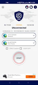صفحه اتصال موفق و برقرار شده فیلتر شکن پرسرعت LEW PRO VPN روی اندروید