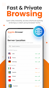لیست سرورهای پریمیوم فیلترشکن قوی اندروید ایرانسل و همراه اول در برنامه OranGo