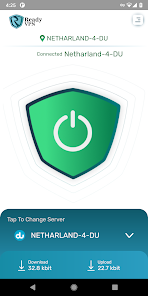 اتصال موفق و سریع با یک کلیک پس از دانلود فیلتر شکن VPN رایگان برای اندروید