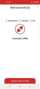 وضعیت متصل شده فیلتر شکن قوی رایگان همراه اول و ایرانسل با فعالسازی دکمه اتصال پرو در اندروید