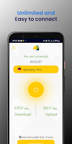 صفحه اتصال هوشمند و یک کلیکی در محیط برنامه TT VPN با پروتکل های v2ray