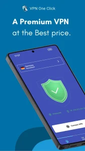 رابط کاربری و دکمه اتصال نسخه جدید و بدون قطعی فیلترشکن یک کلیکی Vpn One Click