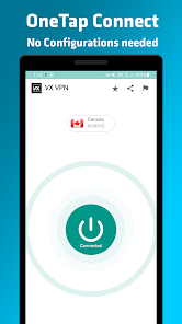 صفحه اتصال یک کلیکی و خودکار در برنامه VX VPN TUNNEL برای اتصال سریع به تلگرام و اینستاگرام